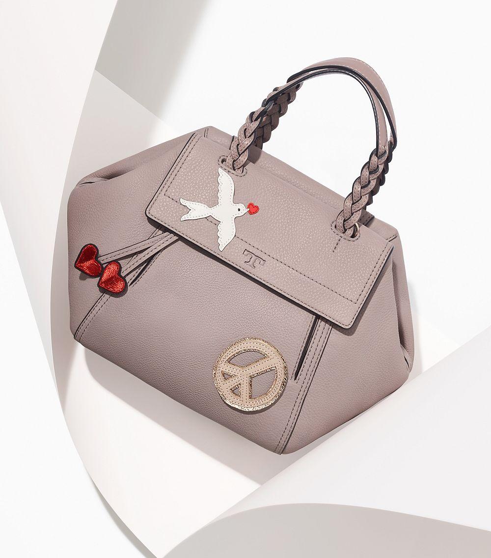 Tory burch mini half moon online satchel